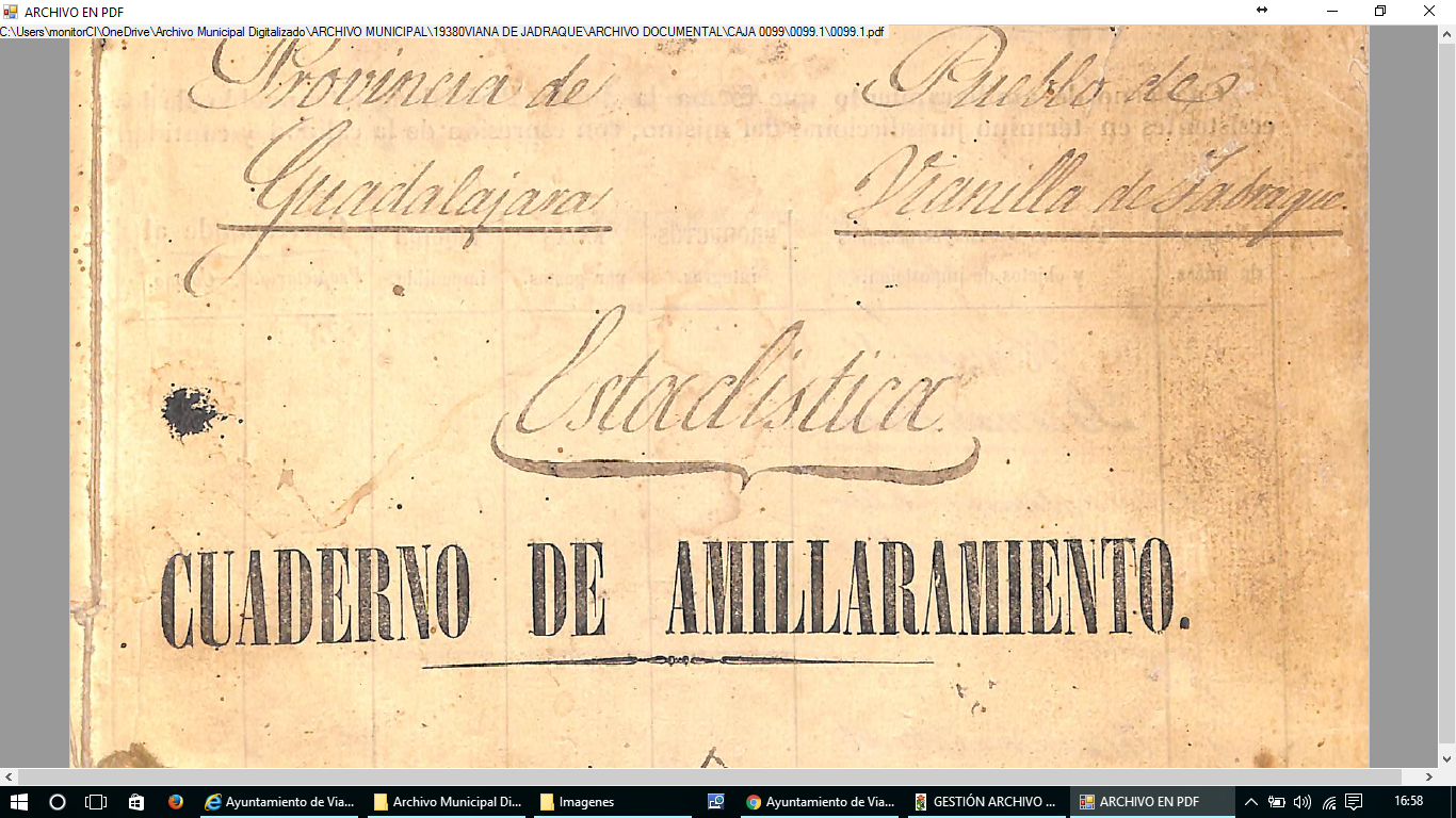 Documento digitalizado en el Archivo Municipal Digitalizado